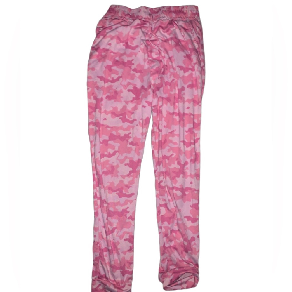 pink camo drawstring pants
